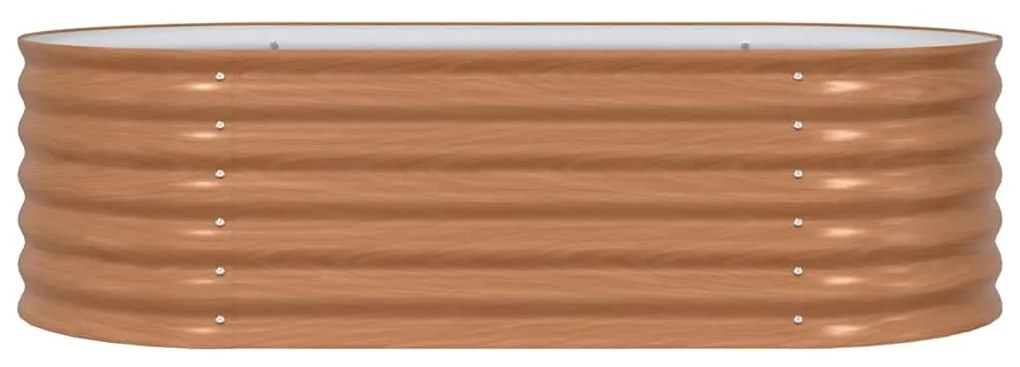 vidaXL Υπερυψωμένη Ζαρντινιέρα Καφέ 160 x 80 x 44 cm Ατσάλι