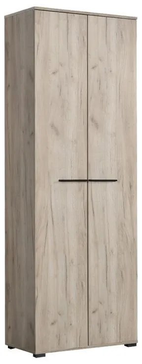 Έπιπλο Χολ Lorca σε Γκρί Δρύς - Μαύρο 67x40x195 εκ. 67x40x195 εκ.