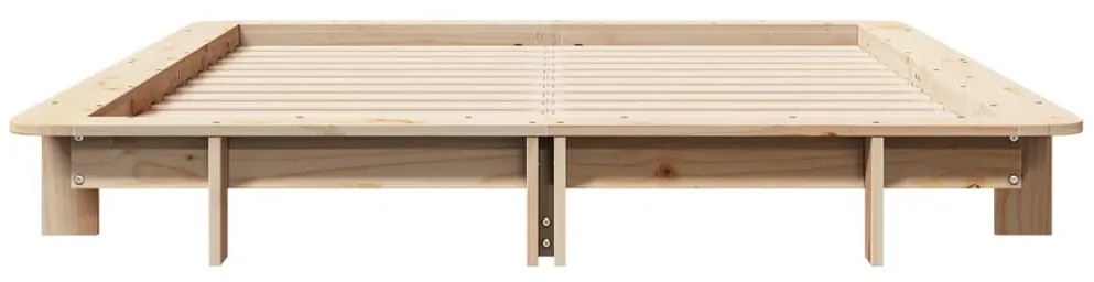 vidaXL Σκελετός Κρεβατιού Χωρίς Στρώμα 140x190 εκ Μασίφ Ξύλο Πεύκου