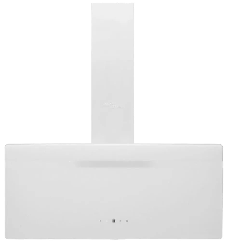 vidaXL Απορροφητήρας Τοίχου Λευκός 90 εκ. από Ατσάλι και Ψημένο Γυαλί