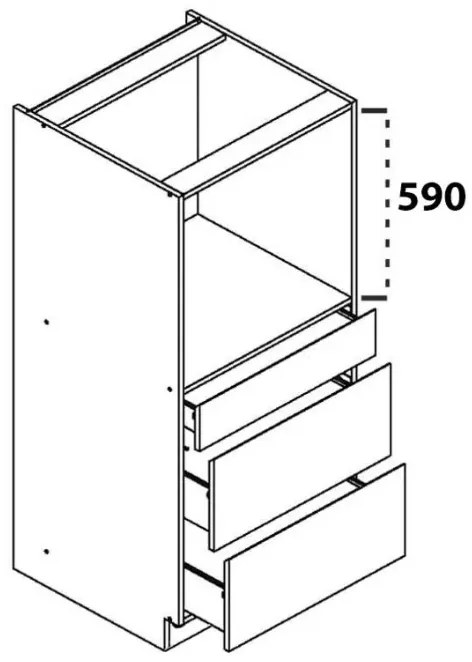 Επιδαπέδιο ντουλάπι Virgo 60 DPS 145 3S-Leuko