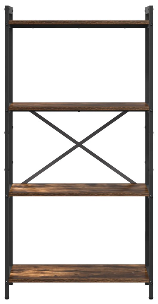 vidaXL Βιβλιοθήκη Καπνιστή δρυς 60 x 30 x 118 εκ Μοριοσανίδα