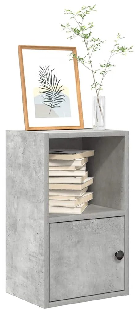 vidaXL Βιβλιοθήκη Γκρι Σκυροδέματος 31x24x52 εκ. Επεξεργ. Ξύλο