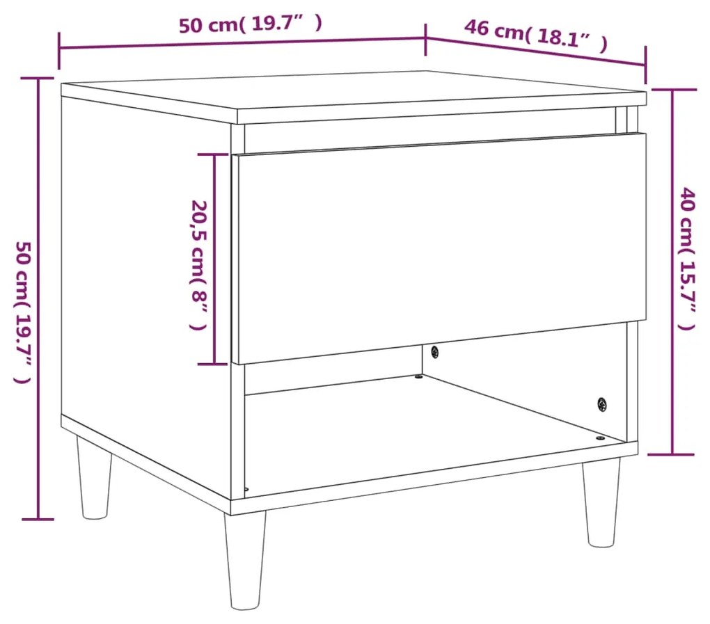 ΚΟΜΟΔΙΝΑ 2 ΤΕΜ ΚΑΠΝΙΣΤΗ ΔΡΥΣ 50X46X50ΕΚ. ΑΠΟ ΕΠΕΞΕΡΓΑΣΜΕΝΟ ΞΥΛΟ 819543