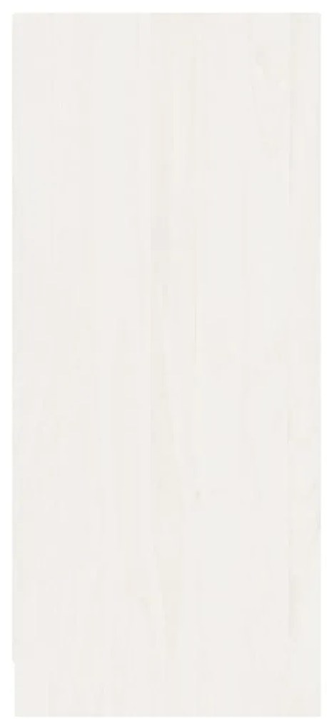 Μπουφές Λευκός 70 x 33 x 76 εκ. από Μασίφ Ξύλο Πεύκου - Λευκό