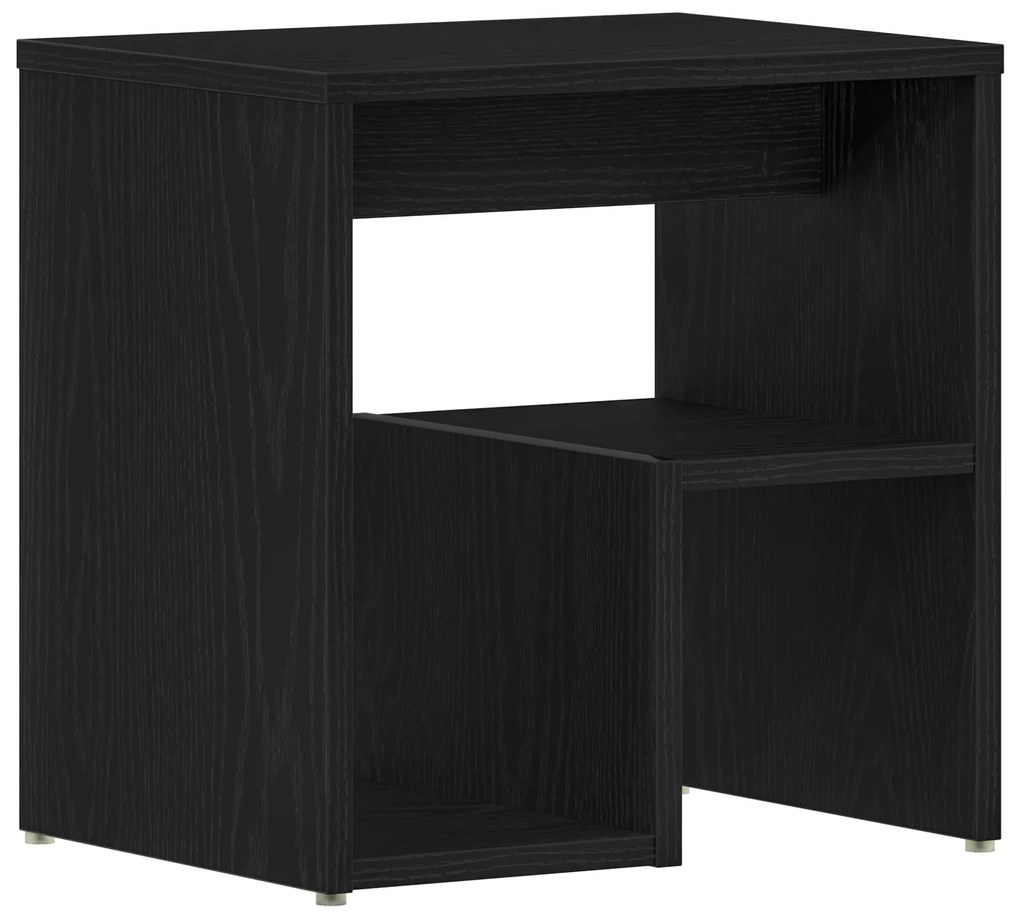 vidaXL Κομοδίνο Μαύρη Δρυς 40x30x40 εκ Συνθετικό Ξύλο