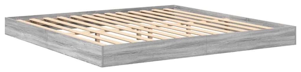 vidaXL Βιβλιοθήκη Κρεβατιού με κεφαλάρι Γκρι sonoma 180 x 200 cm