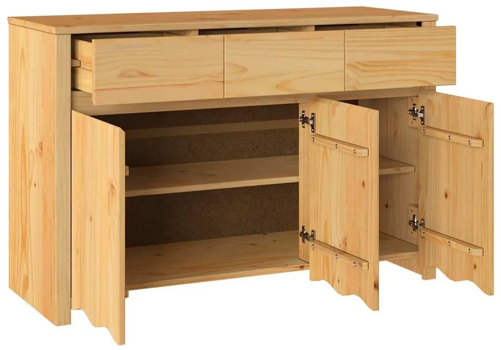 vidaXL Καφέ 114 x 43 x 75.5 εκ Μασίφ ξύλο πεύκου