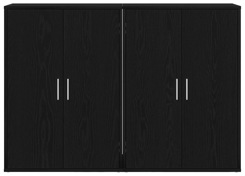 vidaXL Μπουφέδες 2 τμχ Μαύρο Δρύς 60x31x84 εκ Επεξεργασμένο Ξύλο