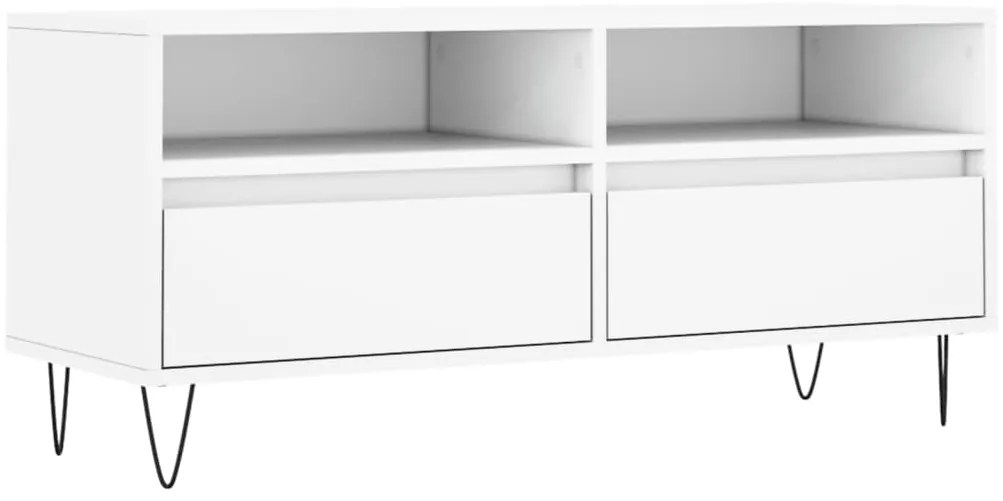 vidaXL Έπιπλο Τηλεόρασης Λευκό 100x34,5x44,5 εκ. Επεξεργασμένο Ξύλο