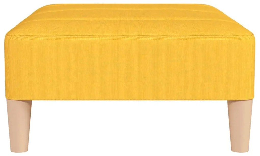 Υποπόδιο Κίτρινο 78 x 56 x 32 εκ. Υφασμάτινο - Κίτρινο