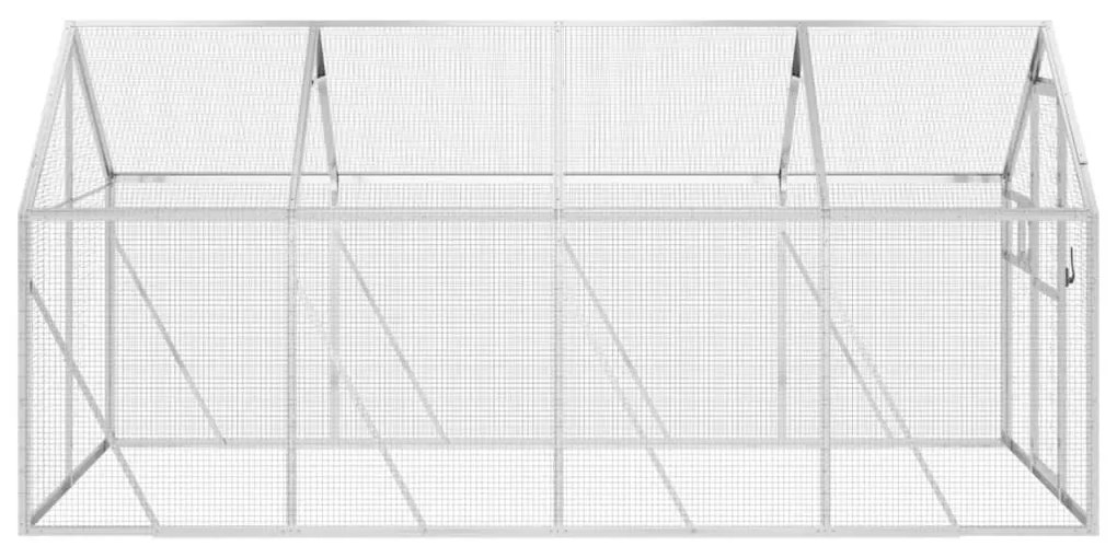 vidaXL Κλουβί Ασημένιο 1,79 x 4 x 1,85 μ. από Αλουμίνιο