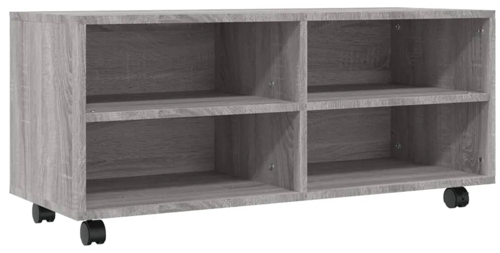 vidaXL Έπιπλο Τηλεόρασης με Ροδάκια Γκρι Sonoma 90x35x35 εκ Επεξ. Ξύλο