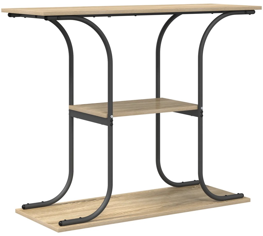 vidaXL Τραπέζι κονσόλας με ράφι Sonoma Δρυς 101 x 35 x 80.5 εκ