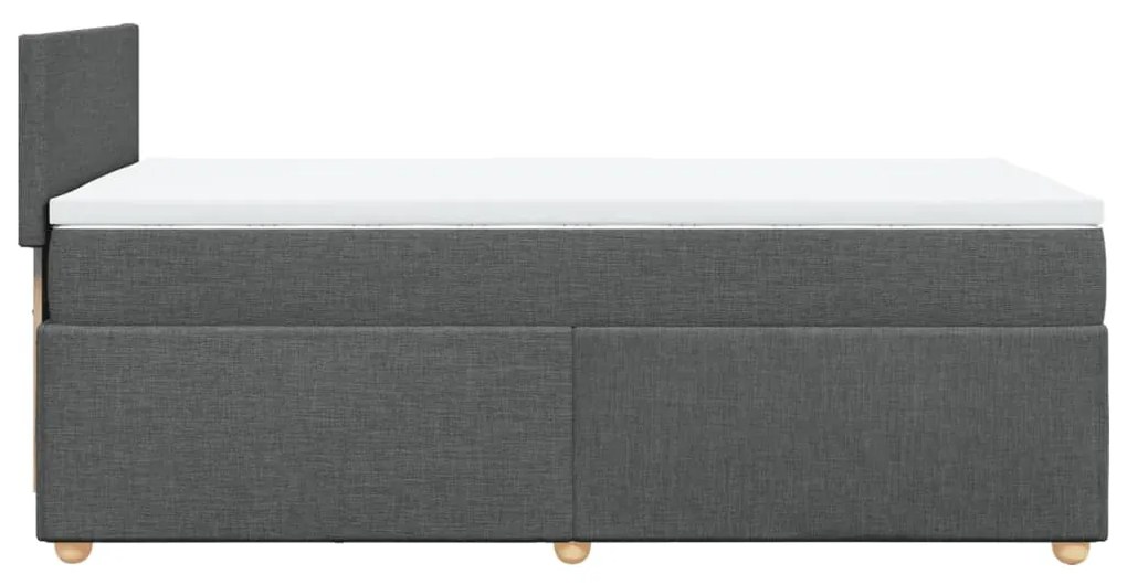 ΚΡΕΒΑΤΙ BOXSPRING ΜΕ ΣΤΡΩΜΑ ΣΚΟΥΡΟ ΓΚΡΙ 90X190 ΕΚ. ΥΦΑΣΜΑΤΙΝΟ 3286529