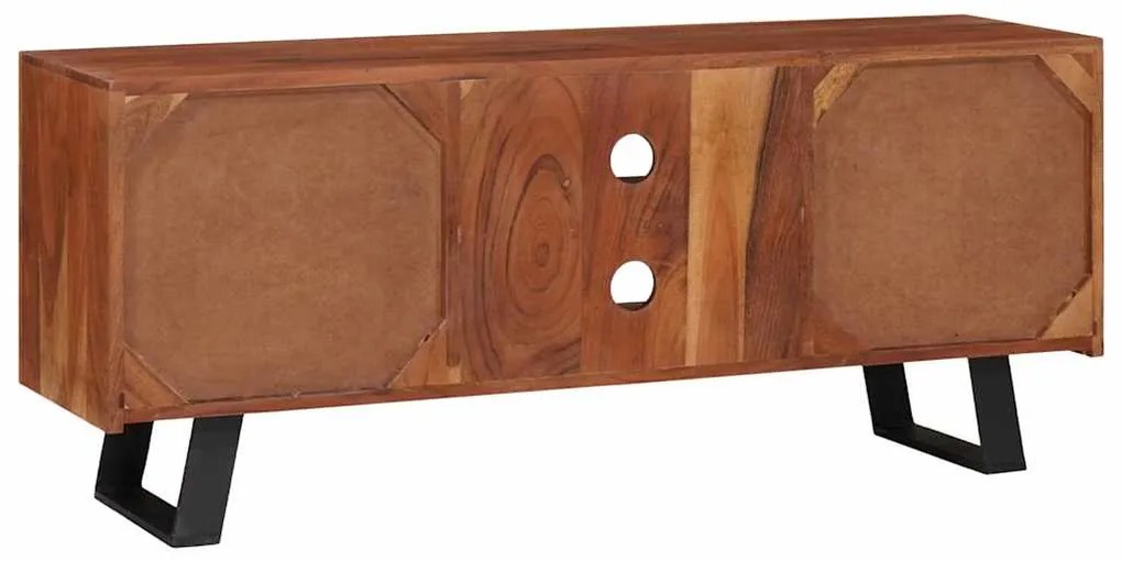 vidaXL Ντουλάπι TV καφέ μελί 112 x 30 x 48 εκ Μασίφ ξύλο ακακίας