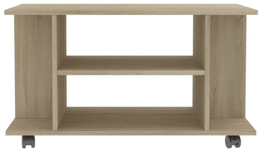 vidaXL Έπιπλο Τηλεόρασης με Ρόδες Sonoma Δρυς 80x40x45 εκ. Επεξ. Ξύλο