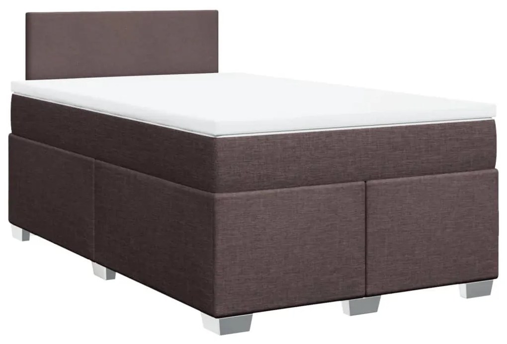 ΚΡΕΒΑΤΙ BOXSPRING ΜΕ ΣΤΡΩΜΑ ΣΚΟΥΡΟ ΚΑΦΕ 120X190 ΕΚ ΥΦΑΣΜΑΤΙΝΟ 3285823