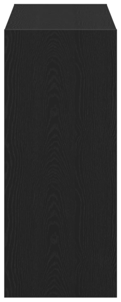 vidaXL Μαύρος Δρύινος Βιβλιοθήκη - 80x30x72 εκ
