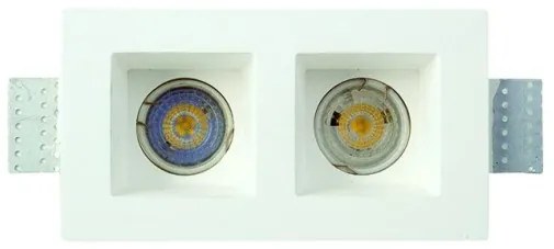 Γύψινο Σποτ Χωνευτό Οροφής 1XGU10 X0007 Λευκό Inlight-Χ0007-Λευκό Χ0007