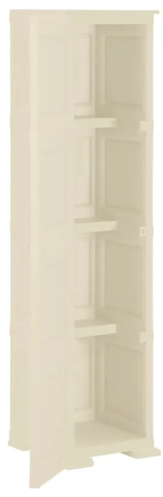 vidaXL Πλαστικό Ντουλάπι Angora Λευκό 40 x 43 x 164εκ. με Σχέδιο Ξύλου