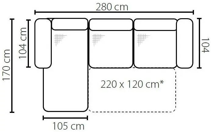 Γωνιακός καναπές Gemini Mini-Anthraki-Αριστερή