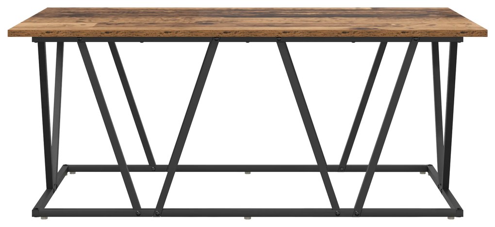 vidaXL Τραπεζάκι σαλονιού από παλιό ξύλο 100x50x40 εκ. από συσκευασμένο ξύλο και μέταλλο