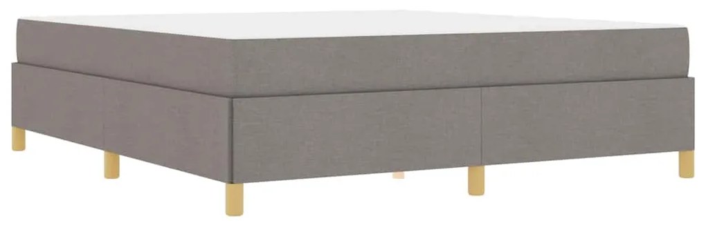 vidaXL Κρεβάτι με ελατήρια Άλλο Ταμπά και Λευκό 180 x 200 cm ύφασμα