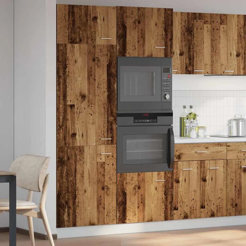 vidaXL Ντουλάπι Ψυγείου "Lyon" Παλιό Ξύλο 60x57x207 εκ. από Τεχνητό Ξύλο