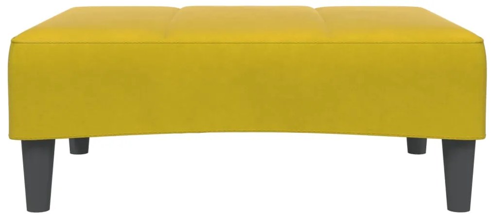 vidaXL Σκαμπό/Υποπόδιο Κίτρινο 77x55x31 εκ. Βελούδινο