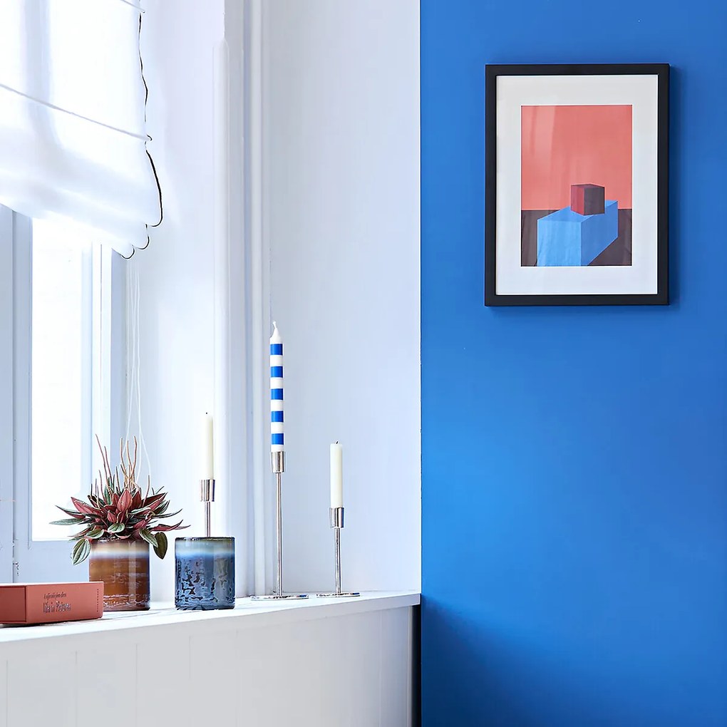 Βάση για κερί από χρωματιστό γυαλί, ύψος 11 εκ., Orlan