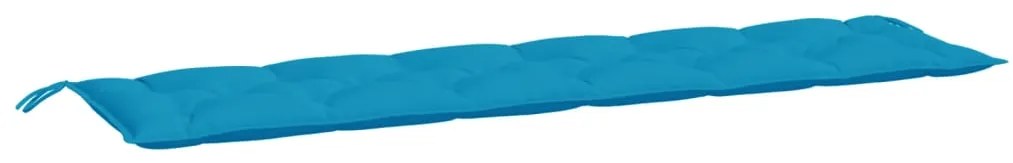 vidaXL Μαξιλάρια Πάγκου Κήπου 2 τεμ. γαλάζιο 200x50x7cm Ύφασμα Oxford