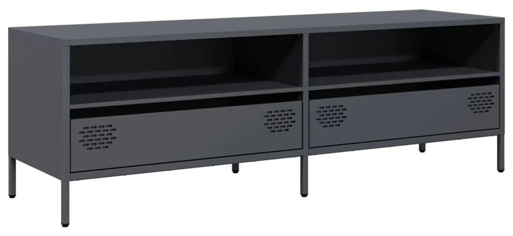 vidaXL Έπιπλο Τηλεόρασης Ανθρακί 135x39x43,5 εκ. Ατσάλι Ψυχρής Έλασης