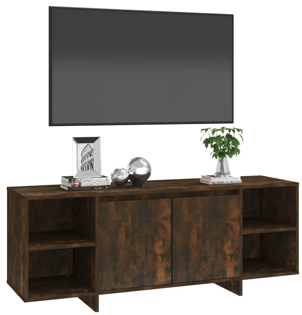 vidaXL Έπιπλο Τηλεόρασης Καπνιστή Δρυς 130x35x50 εκ. από Μοριοσανίδα