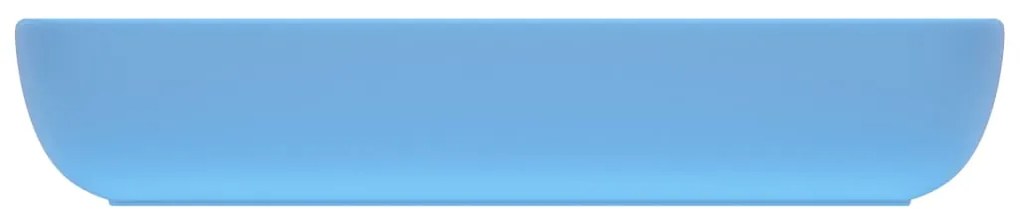 vidaXL Νιπτήρας Πολυτελής Ορθογώνιος Γαλάζιο Ματ 71x38 εκ. Κεραμικός