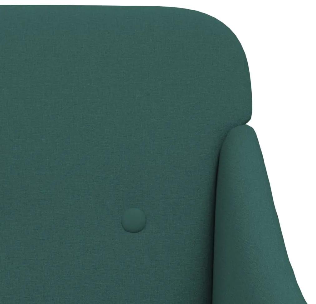 vidaXL Πολυθρόνα Σκούρο Πράσινο 63 x 76 x 80 εκ. Υφασμάτινη