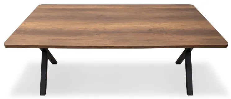 Τραπέζι Jeremy Megapap Mdf - μεταλλικό χρώμα καρυδί 200x100x75εκ.