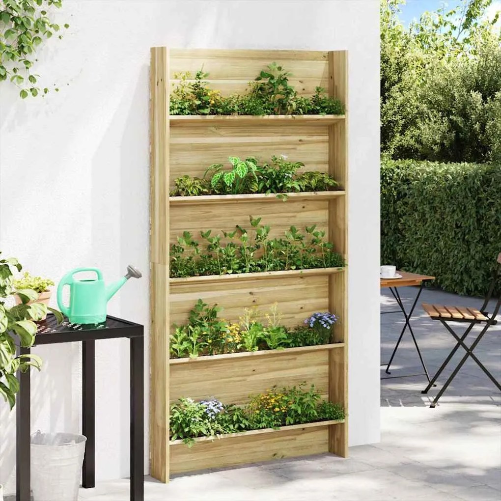 vidaXL Στήριγμα φυτών 5 επίπεδων 90x15x180 εκ. από εμποτισμένο ξύλο πεύκου