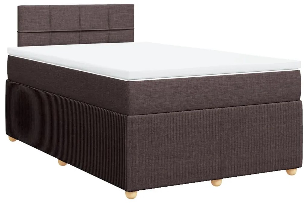 ΚΡΕΒΑΤΙ BOXSPRING ΜΕ ΣΤΡΩΜΑ ΣΚΟΥΡΟ ΚΑΦΕ 120X190 ΕΚ ΥΦΑΣΜΑΤΙΝΟ 3289698