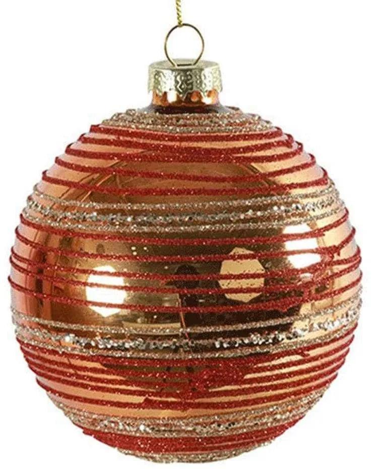 Χριστουγεννιάτικη Μπάλα 013.789124 Φ8cm Red-Gold