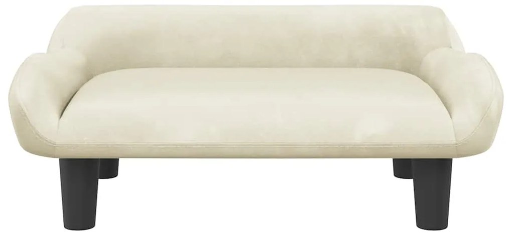 vidaXL Καναπές Παιδικός κρεμ 70x40x24 εκ. από Βελούδο