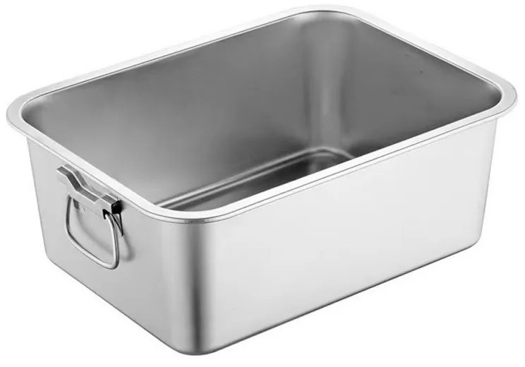 Ταψί με χερούλια Rosberg R51222K5015, 50x35x15 cm, Ανοξείδωτο, Ορθογώνιο, Inox