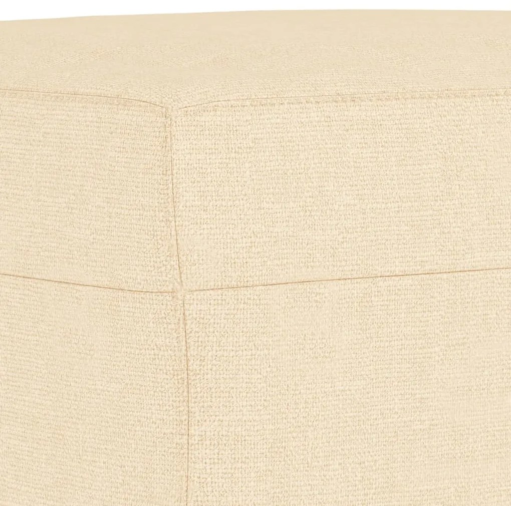 vidaXL Πάγκος Κρεμ 70 x 35 x 41 εκ. Υφασμάτινος