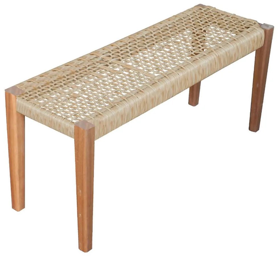 Παγκάκι Mesh 22-0189 110x35x40cm Natural Two-seater