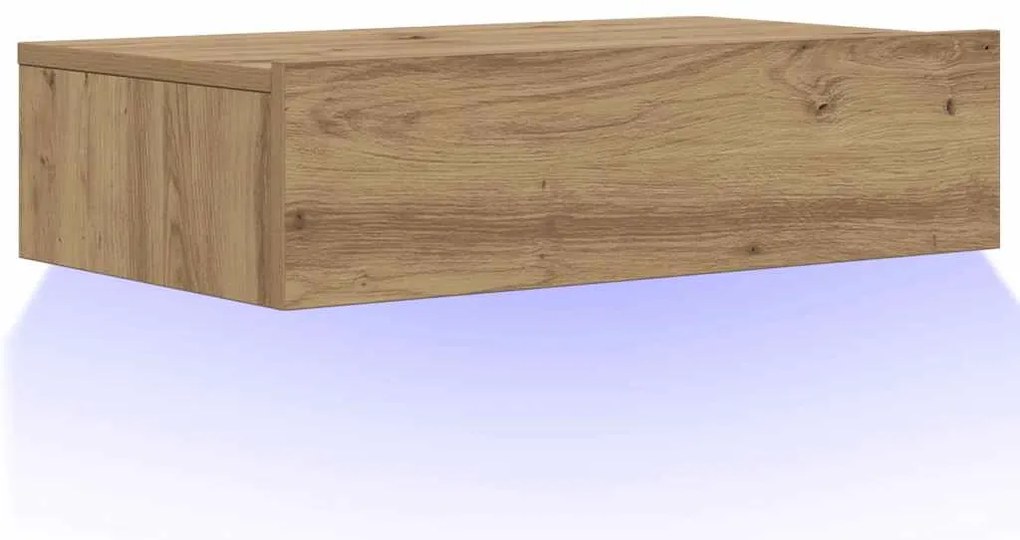 vidaXL ντουλάπι τηλεόρασης με φώτα LED Artisan Oak 60x35x15,5 cm