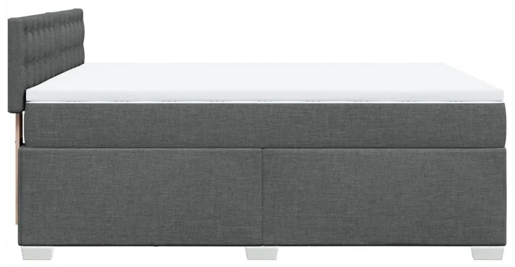 ΚΡΕΒΑΤΙ BOXSPRING ΜΕ ΣΤΡΩΜΑ ΣΚΟΥΡΟ ΓΚΡΙ 140X200 ΕΚ ΥΦΑΣΜΑΤΙΝΟ 3288226