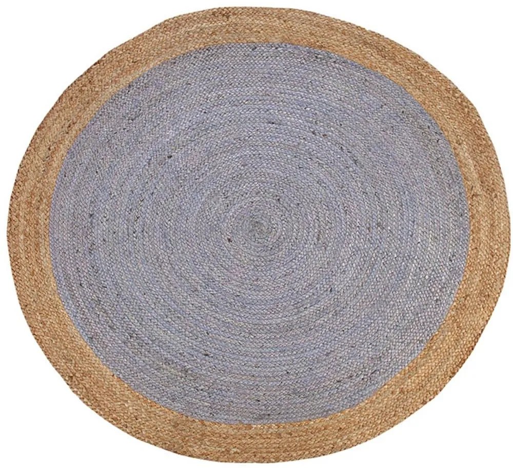 Χαλι Delhi Χειροποιητο Br-2941 -   Natural-Ciel New Plan 150X150cm Round