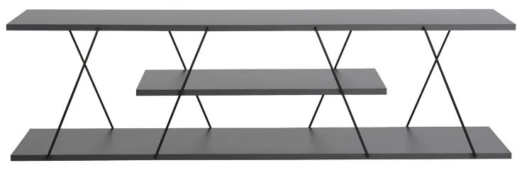 Έπιπλο τηλεόρασης Tars pakoworld ανθρακί-μαύρο 120x30x33εκ (1 τεμάχια)