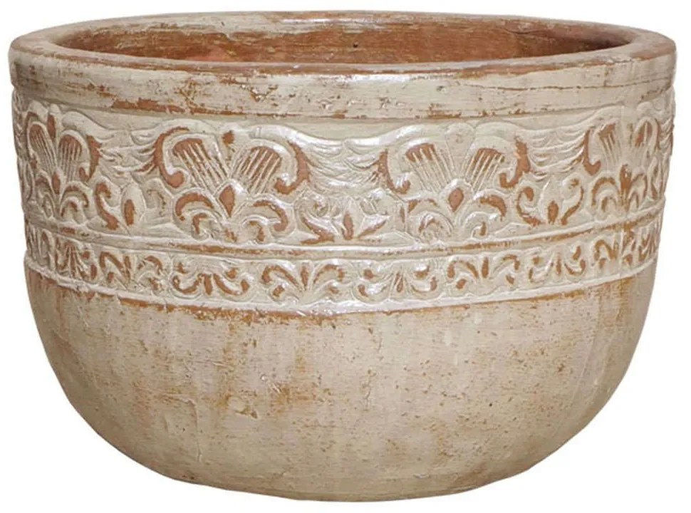 Κασπώ Πήλινο 06-00-21275-L Φ54x36cm Ecru-Terracotta Marhome Clay