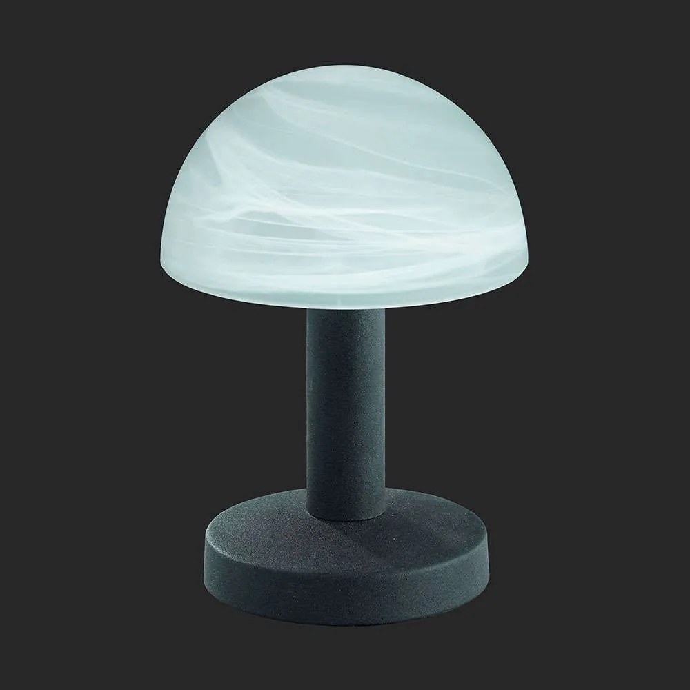 Φωτιστικό Επιτραπέζιο Fynn 21x15cm Rusty-White Brushed 599000124 Trio Lighting Metal, Glass
